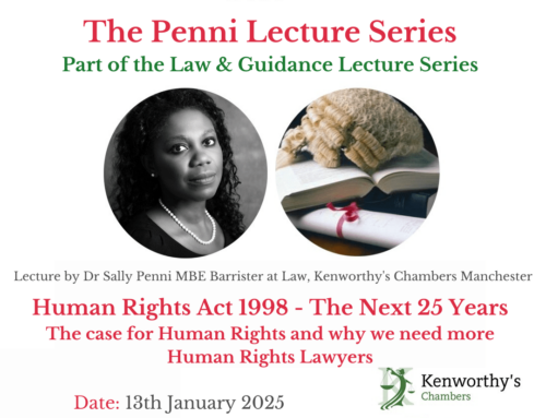 13th January – The Penni Lecture Series: Human Rights Act 1998 – The Next 25 Years